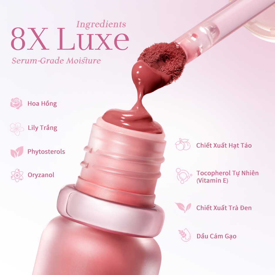 FOCALLURE Watery Velvet Tint, có kết cấu mịn màng, nhẹ nhàng, mang lại lợi ích dưỡng ẩm và cung cấp màu sắc lâu trôi. | BigBuy360 - bigbuy360.vn