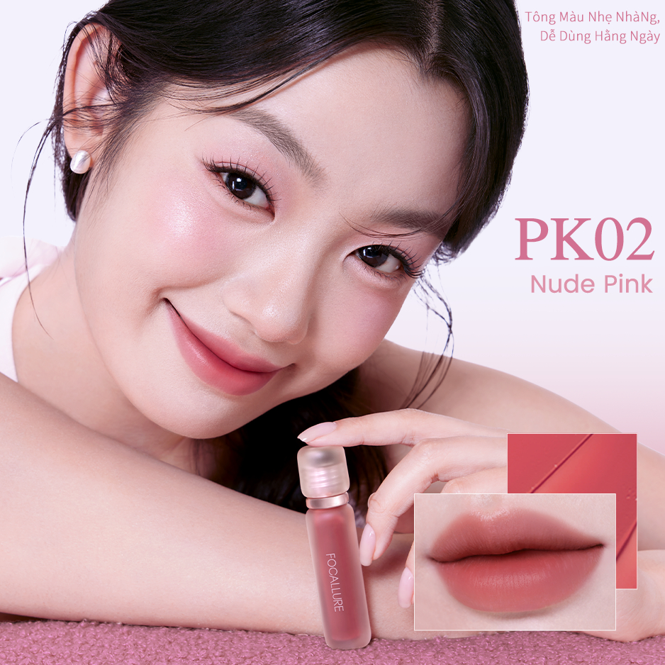 FOCALLURE Watery Velvet Tint, có kết cấu mịn màng, nhẹ nhàng, mang lại lợi ích dưỡng ẩm và cung cấp màu sắc lâu trôi. | BigBuy360 - bigbuy360.vn