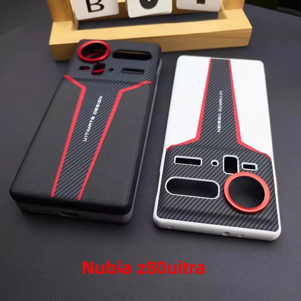 Dành Cho ZTE Nubia Z80 Ultra Ốp điện thoại Cứng Sang Trọng Da PU Chống Sốc Bảo Vệ Mặt Sau Dành Cho N