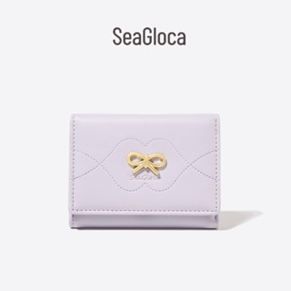 Seagloca Mới Nơ Thời Trang Tinh Tế Soild Ví Ngắn Gấp Ba Lần Cho Nữ  1802