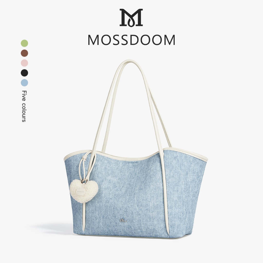 MOSSDOOM Vione Bag Túi xách đeo vai nữ dung tích lớn, kiểu dáng đơn giản phối màu