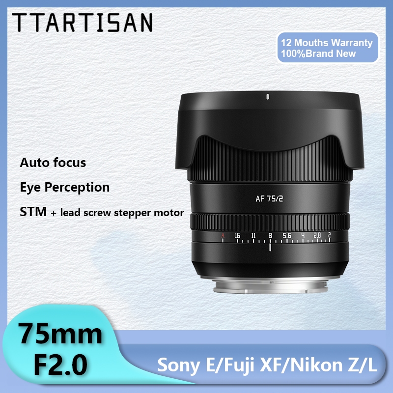Ống kính lấy nét toàn khung TTArtisan AF 75mm F2 để chụp ảnh chân dung cho Fujifilnm XF XT5 XM5 XT50