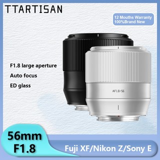  TTartisan 56mm F1.8 APS-C Ống kính lấy nét khẩu độ lớn cho máy ảnh không gương lật Nikon Z50 Sony E mount ZVE10 Fuji XF XT50 XT3 