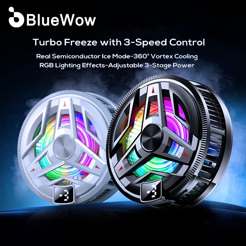 BlueWow Điện Thoại Từ Tính Cooler Back-Clip 2 Trong 1 Game Cooler Bán Dẫn Quạt Làm Mát Điện Thoại Nh