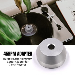 Bộ chuyển đổi trung tâm bạc / đen 45 vòng / phút cho Vinyl ghi 7 inch