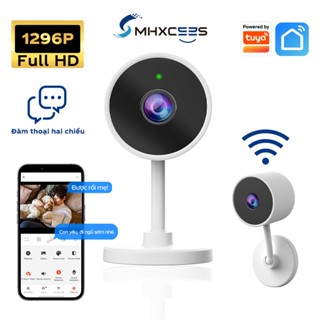 MHXCEES Camera WiFi trong nhà 3MP thông minh, IP 2.4GHz Tuya/Smart Life