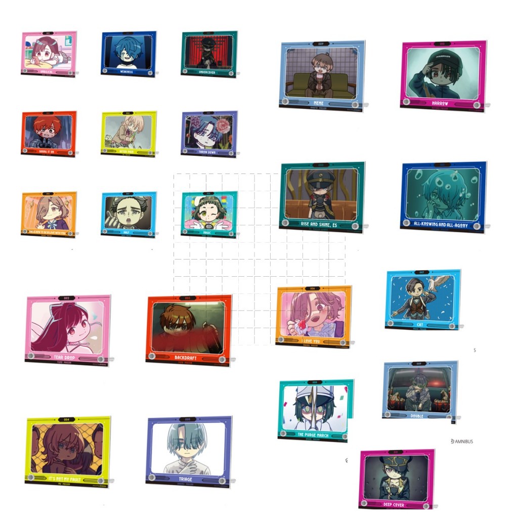 Bộ Đế Acrylic MILGRAM Chibi - Fuuta, Muu, Kazui, Hình Mikoto, Màn Hình Đế Anime