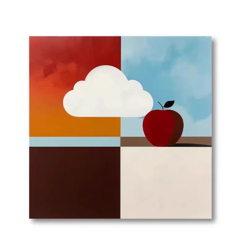 < Apple Heyun > Tranh lối vào phòng ngủ Dopamine Phòng khách Trang trí phòng ăn Tranh Niche Art Hành