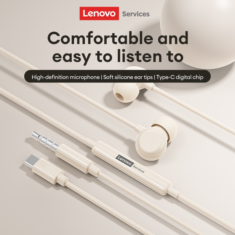 Tai nghe có dây Lenovo YF05 Hiệu ứng âm thanh cấp HIFI ENC Giảm tiếng ồn Cuộc gọi Độ trễ thấp Giảm tiếng ồn khi chơi game Micro độ phân giải cao Gọi HD | BigBuy360 - bigbuy360.vn