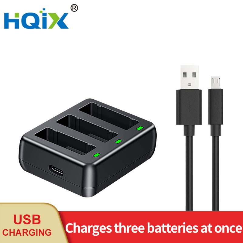 HQIX Thích Hợp Cho DJIX / DJl Osmo Action4 Action3 Bộ Sạc Pin Camera Hành Động