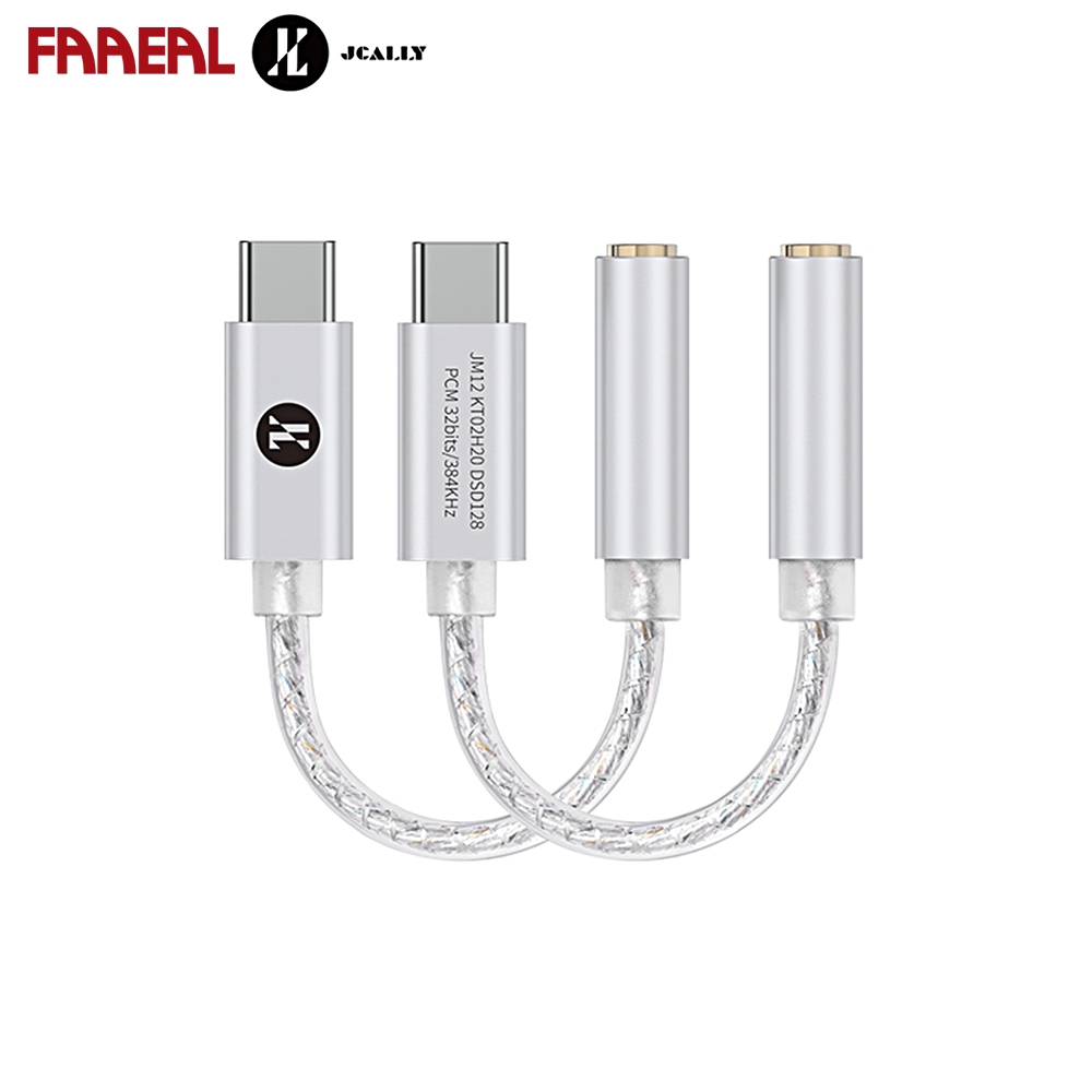 FAAEAL JCALLY JM12 Type-C Sang 3.5mm Tai Nghe DAC Cáp KT02H20 Chip HiFi Giải Mã Tai Nghe Kỹ Thuật Số