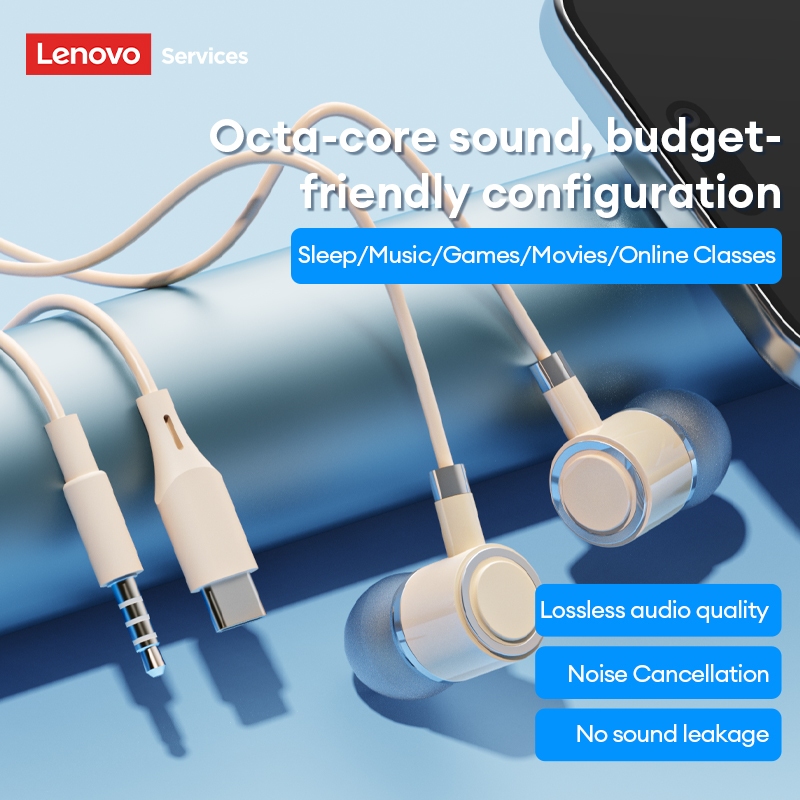 Tai nghe có dây Lenovo Y105 Hiệu ứng âm thanh HIFI Độ trễ thấp 360 ° Âm thanh vòm Micro độ phân giải cao Đồng bộ hóa âm thanh nghe nhìn Cuộc gọi rõ ràng | BigBuy360 - bigbuy360.vn