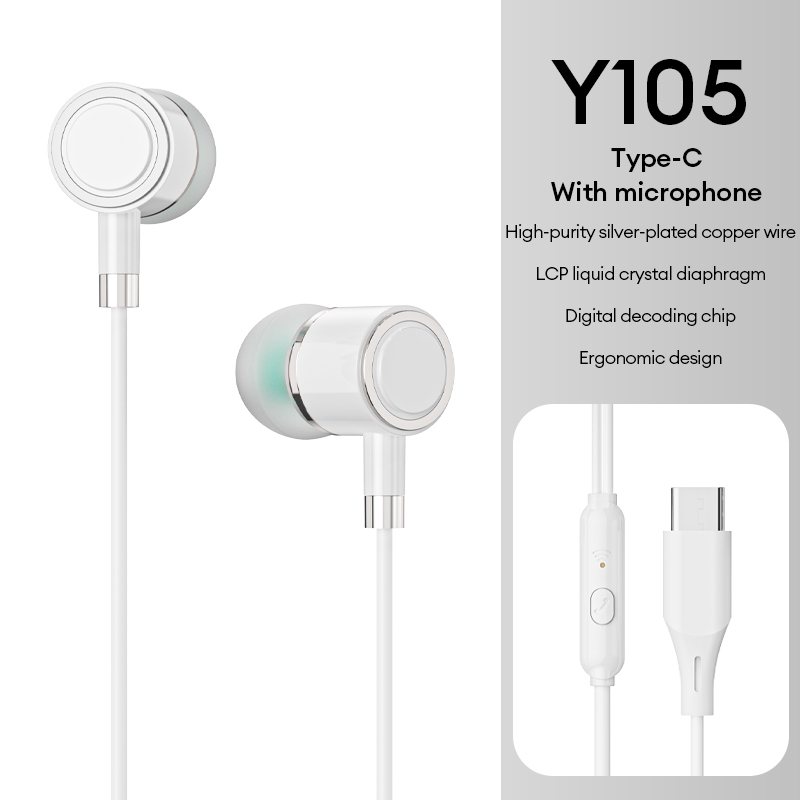 Tai nghe có dây Lenovo Y105 Hiệu ứng âm thanh HIFI Độ trễ thấp 360 ° Âm thanh vòm Micro độ phân giải cao Đồng bộ hóa âm thanh nghe nhìn Cuộc gọi rõ ràng | BigBuy360 - bigbuy360.vn