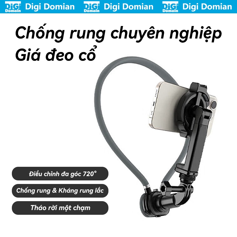 Giá đỡ điện thoại di động cổ Vlog POV, chống rung từ tính, linh hoạt và mềm mại, thân thiện với da cho iPhone 13 14 15 Camera hành động Xiaomi Samsung và GoPro DJI Insta360