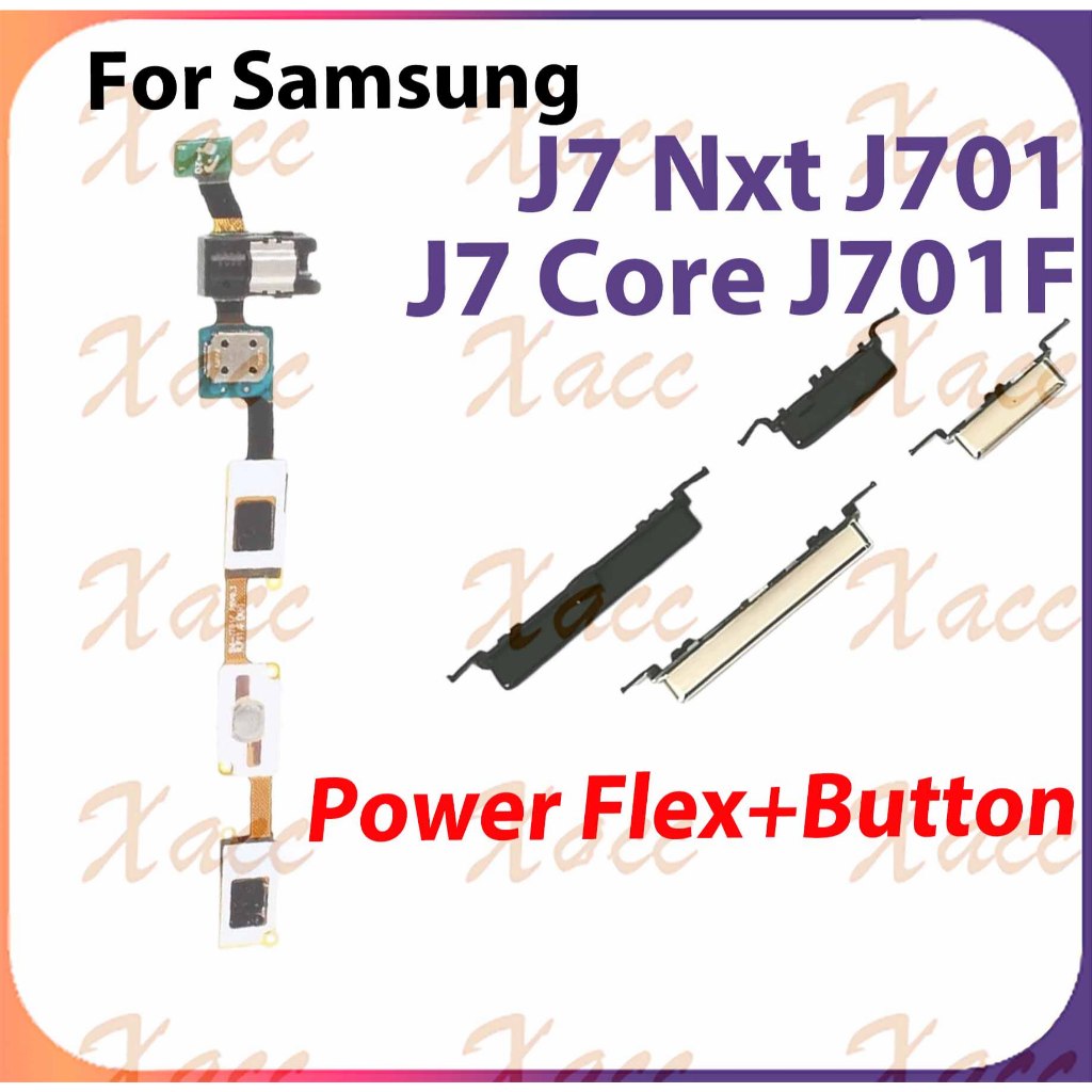 Dành Cho Samsung Galaxy J7 Nxt J701 / J7 Core J701F Nút Âm Lượng Nguồn Cáp Mềm Có BẬT TẮT Đầu Ra Chì