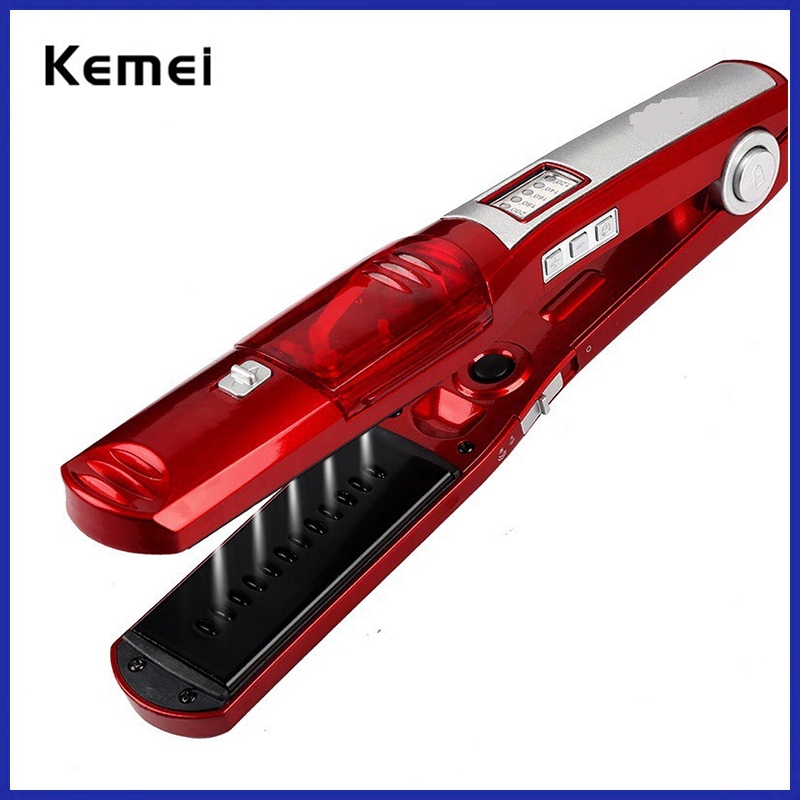 Máy duỗi tóc hơi nước bằng gốm Kemei Máy duỗi hơi bằng sắt phẳng