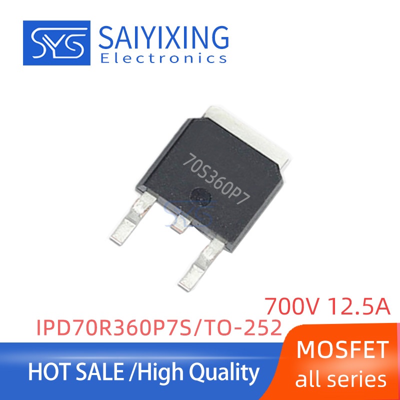 5 Chiếc Chính Hãng Mới 70S360P7 IPD70R360P7S TO-252 700V 12.5A Quản Lý Hiệu Ứng Trường SMD