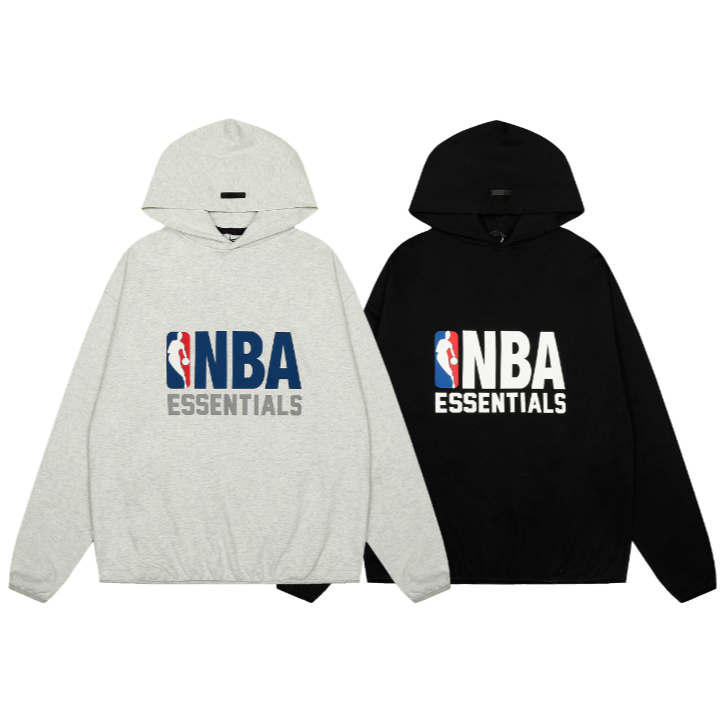 Áo hoodie cotton NBA dáng oversize, phù hợp nam nữ