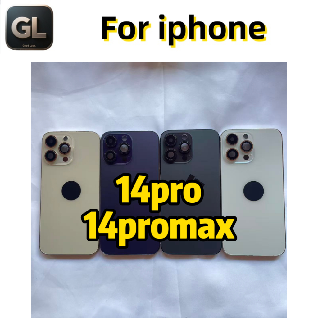 GL Thay Thế Mặt Sau Nhà Ở Cho iPhone 14 14 Pro 14 Pro max 14PLUS Khung Cửa Pin Phía Sau