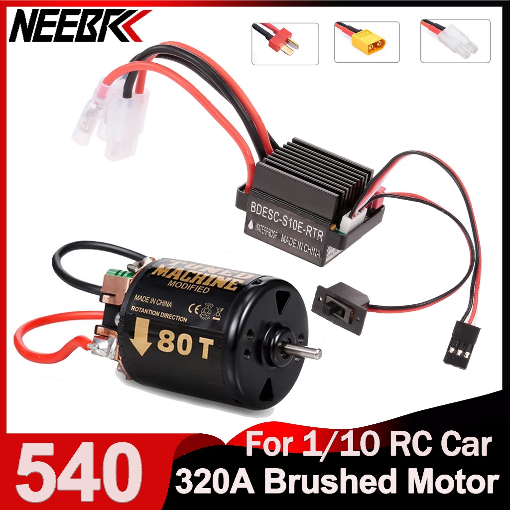 NEEBRC 13T 21T 35T 45T 55T 80T Chống Nước 540 Chải Động Cơ 320A ESC 5V / 2A BEC 60A Bộ Điều Khiển Tố