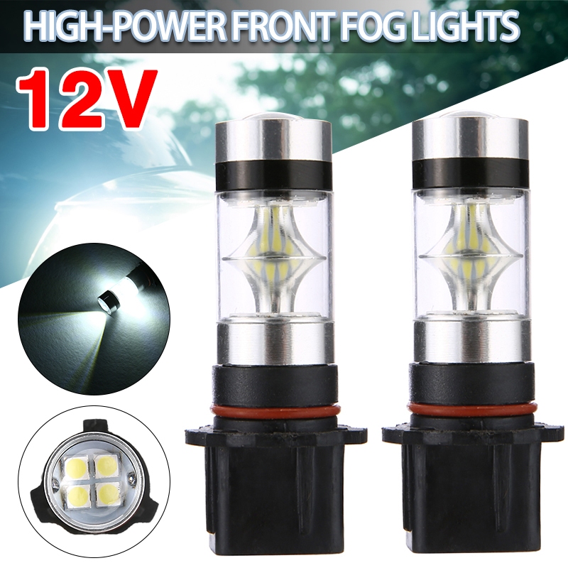 2x 100W P13W 6000K 20SMD Trắng Siêu Sáng LED DRL Bóng Đèn Sương Mù Đèn