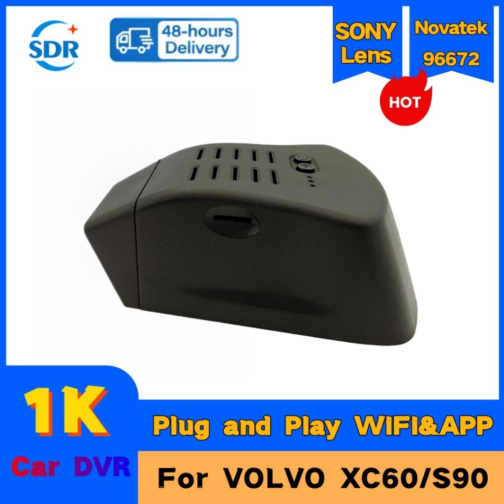 4K 2160P Cắm và chạy WiFI Đầu ghi Video DVR xe hơi Dash Cam Camera ống kính kép cho VOLVO XC60 / S90