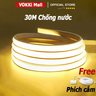 Dây Đèn LED 220V Neon Chống nước Trang trí (5M/10M/15M/20M Tặng Nguồn) Có Phích Cắm Dẻo Phát Sáng Viền, Trang Trí Nội Thất/Nhà/Quán Cafe/Tiệm Nail/Đèn Ngủ/Noel lễ tết/Nội ngoại thất,bảng hiệu