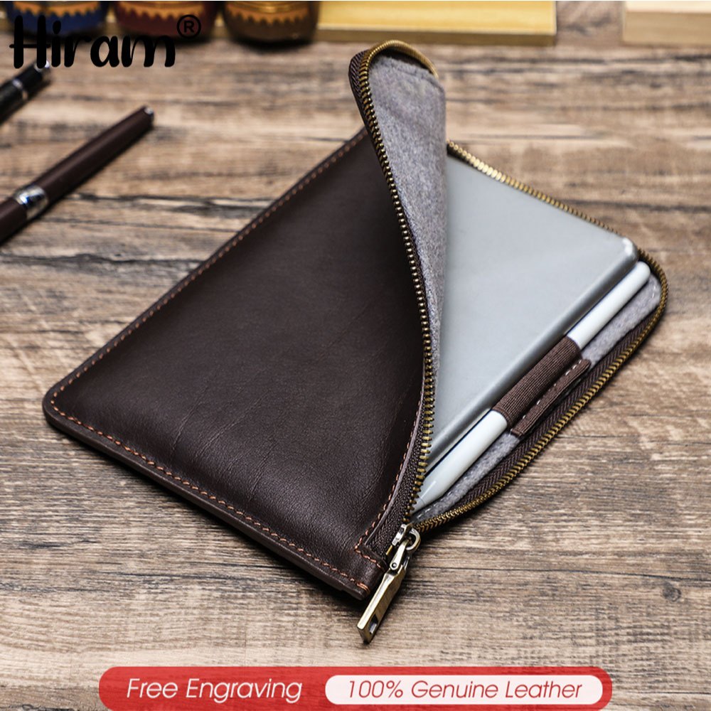 Hiram Da Thật Chính Hãng Ipad Mini A17 Pro Bao Bảo Vệ Giá Đỡ Có Bút Chì Tay Cầm Da Vintage Cho Ipad 