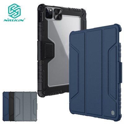 Vỏ Da Nillkin Bumper Pro Cho iPad Air 11 Air 6 Air 5 2022 10.9 2020 Air 4 iPad Pro 11 2021 2022 Ốp Lưng Đánh Thức Thông Minh Lật Với Thanh Trượt Camera Vỏ Chống Sốc