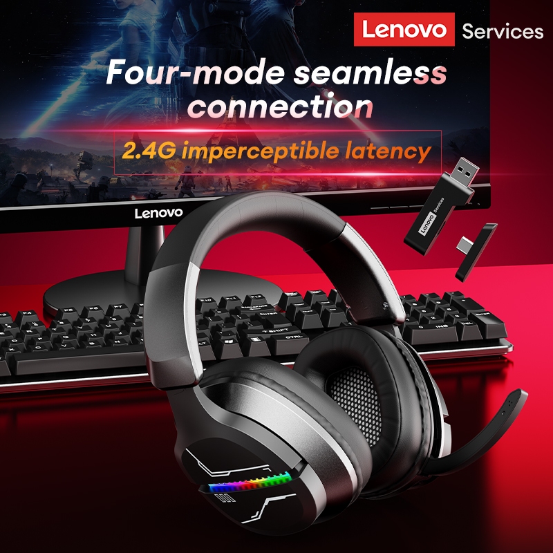 Lenovo LS109 Bluetooth Headhone Độ trễ siêu thấp Giảm tiếng ồn thông minh Trò chơi thể thao điện tử Headhone Bluetooth 6.0 | BigBuy360 - bigbuy360.vn