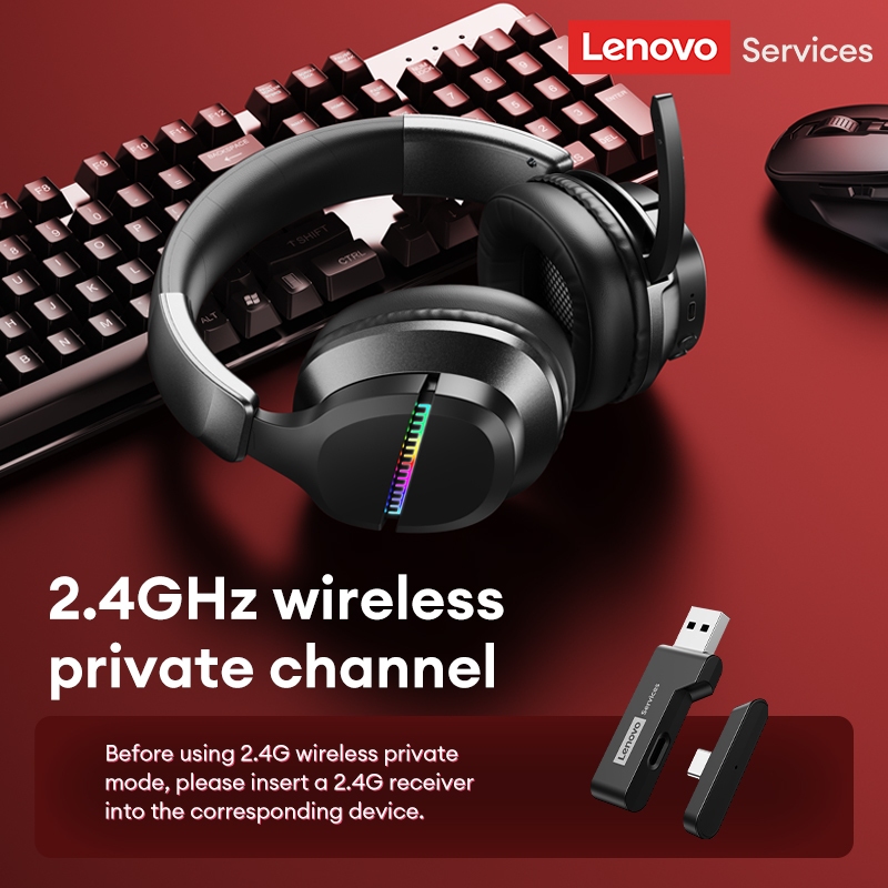 Lenovo LS109 Bluetooth Headhone Độ trễ siêu thấp Giảm tiếng ồn thông minh Trò chơi thể thao điện tử Headhone Bluetooth 6.0 | BigBuy360 - bigbuy360.vn