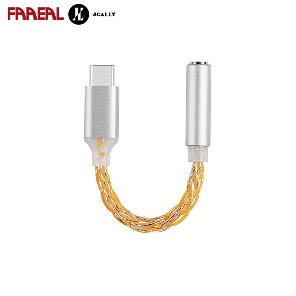 FAAEAL JCALLY JM6 Tai nghe DAC Cáp Type-C sang 3,5mm Tai nghe giải mã HiFi Chuyển đổi phích cắm PCM 