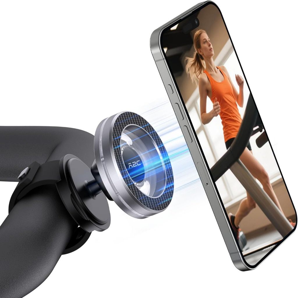APPS2car MagSafe Giá đỡ điện thoại cho xe đạp Peloton / xe đẩy máy chạy bộ / xe mua sắm có dây đeo c