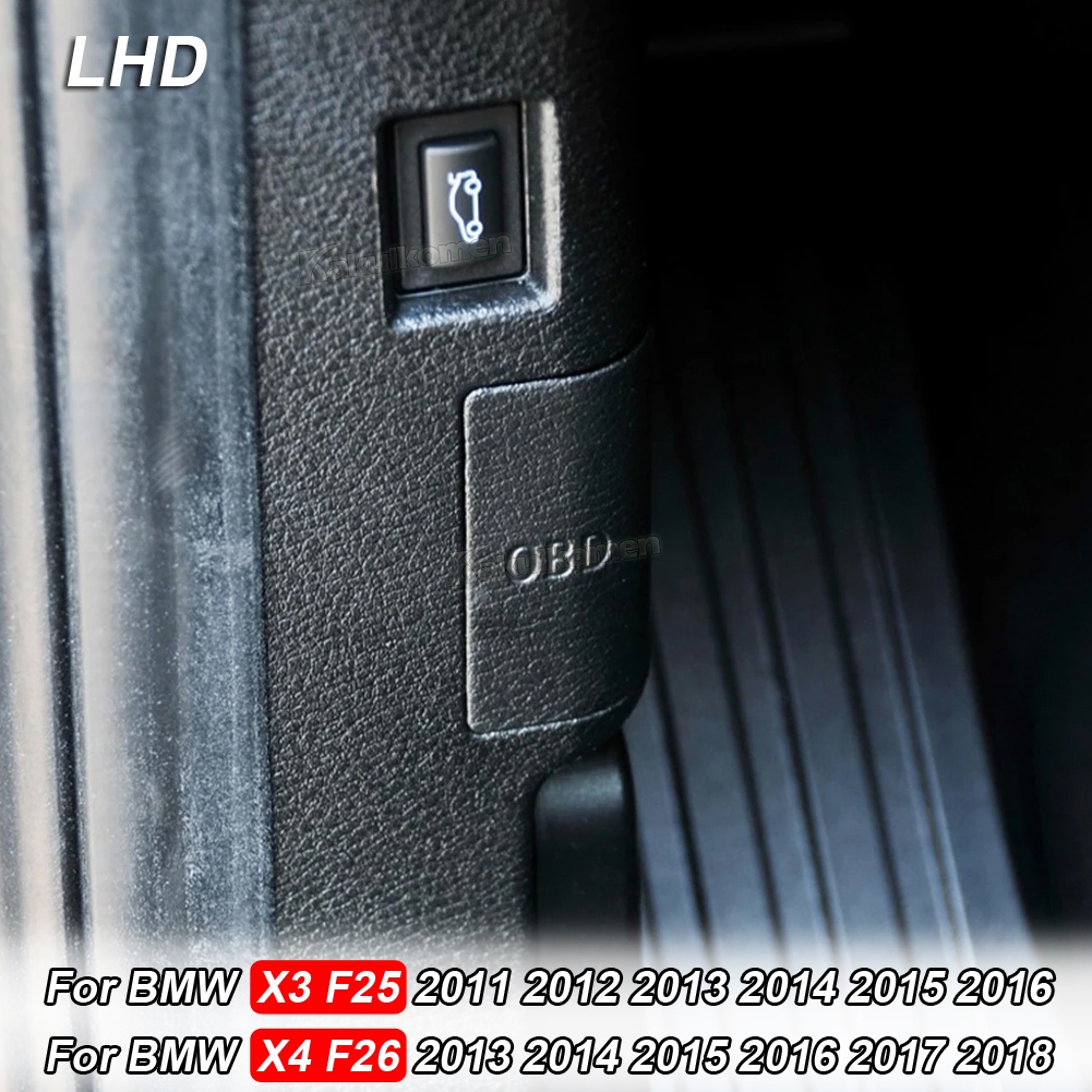 Dành Cho Xe BMW F25 X3 F26 X4 Bảo Vệ OBD Cắm Bao Đá Bảng Viền Nắp Vỏ Chẩn Đoán 51439190686