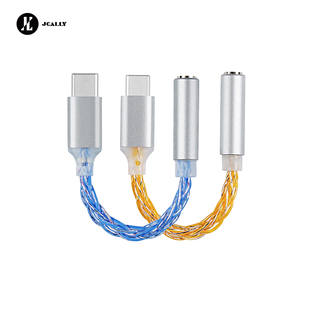 JCALLY JM6 Type-C Sang 3.5mm Bộ Chuyển Đổi Âm Thanh Lossless Chất Lượng Âm Thanh Giải Mã HiFi Cáp DA