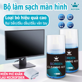 Nước vệ sinh màn hình laptop, điện thoại, máy tính bảng, tivi, kính mắt,... Dung dịch vệ sinh 200ML - Khăn lau màn hình