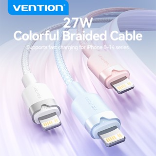  Cáp Vention USB C Cho iPhone 14 13 12 11 Pro Max Xs 8 Plus iPad Macbook Dây 27W PD Sạc Nhanh Loại C Để Chiếu Sáng Dây Dữ Liệu 