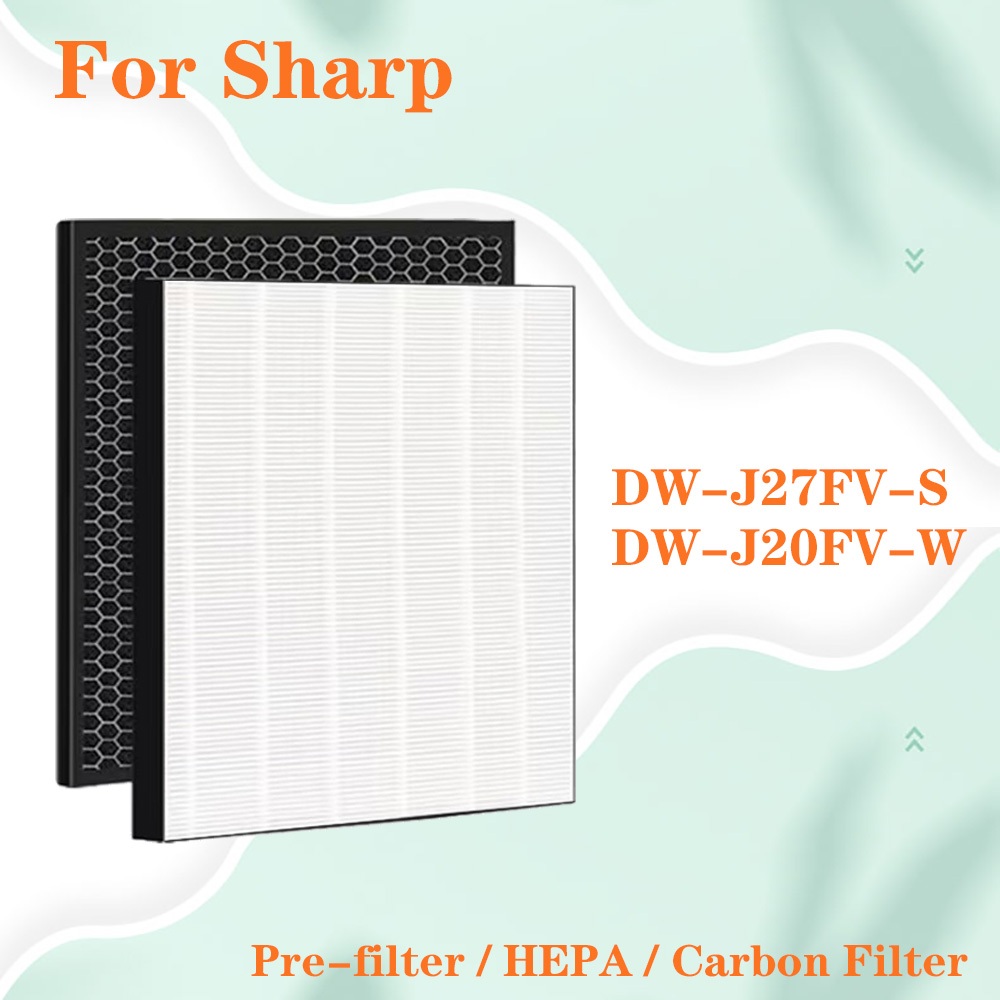 Dành cho máy lọc không khí Sharp DW-J27FV-S DW-J20FV-W, FZ-J20HFE & FZ-J20DFE Bộ lọc than hoạt tính 