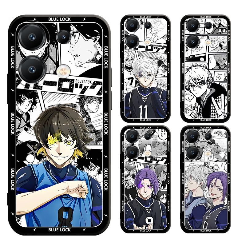 Ốp điện thoại mềm cho Xiaomi POCO X6 X6 Pro F5 M5s X5 F4 C65 GT PRO 5G BLUE LOCK