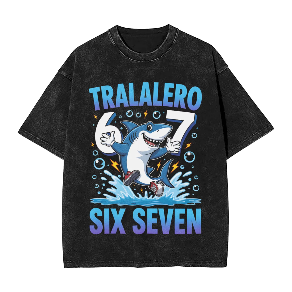 67 Brainrot Ý Meme Fun 67 Áo thun Cotton in hình phong cách đường phố thời trang