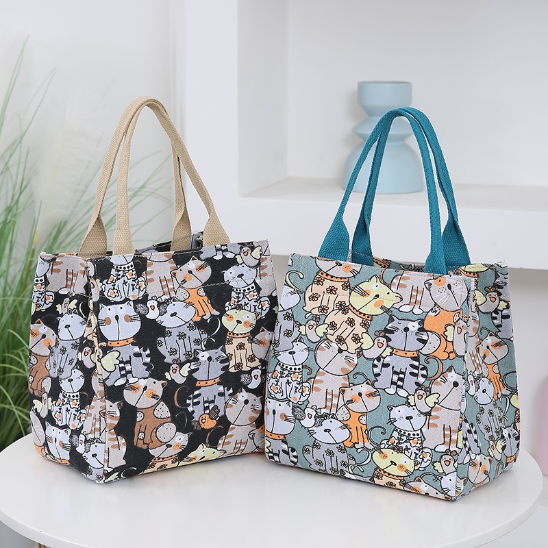 Viral trong MY! Túi xách vải hoạt hình dễ thương mới – Hoàn hảo cho công việc, Bento, Dã ngoại & Sử dụng hàng ngày