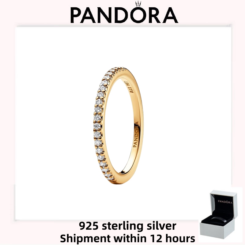 Nhẫn ban nhạc lấp lánh Pandora bạc S925 chính hãng