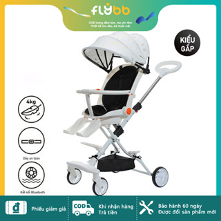 FLYBB Xe đẩy em bé gập gọn di động Dành cho trẻ sơ sinh từ 0-3 tuổi Tặng kèm khay ăn Điều chỉnh ba tư thế