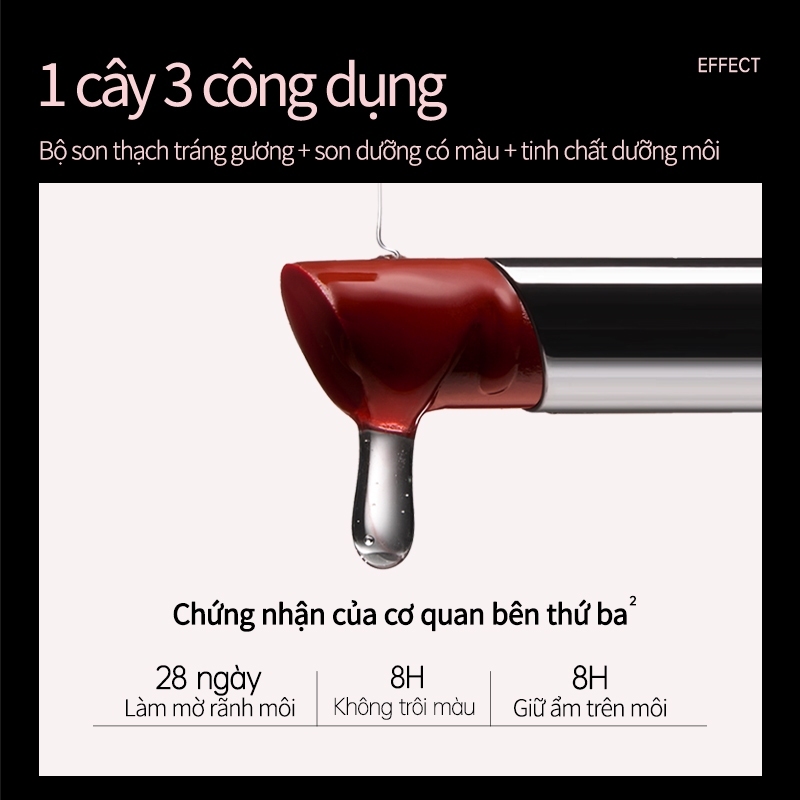 [KOL]Son bóng gel gốc nước Mooekiss chứa tinh chất peptide đôi, cung cấp độ bóng giống như gương, chống nhòe và dưỡng ẩm | BigBuy360 - bigbuy360.vn