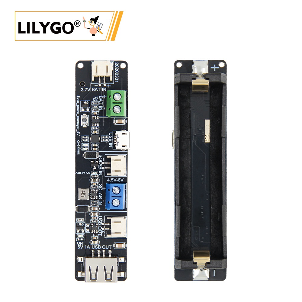 LILYGO® PIN TTGO T-BAT CN3065 năng lượng mặt trời Hợp tác với bảng phát triển pin 18650
