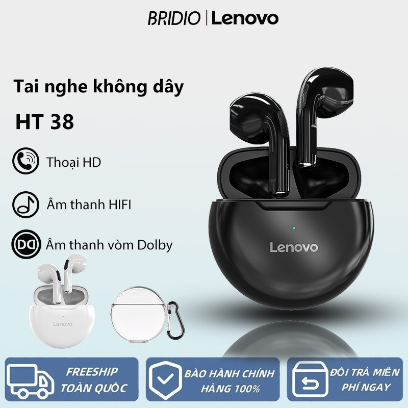 Lenovo HT38 Tai Nghe Bluetooth Đàm Thoại Chuyên Nghiệp: MIC Rõ Ràng, Bền Bỉ, Chính Hãng