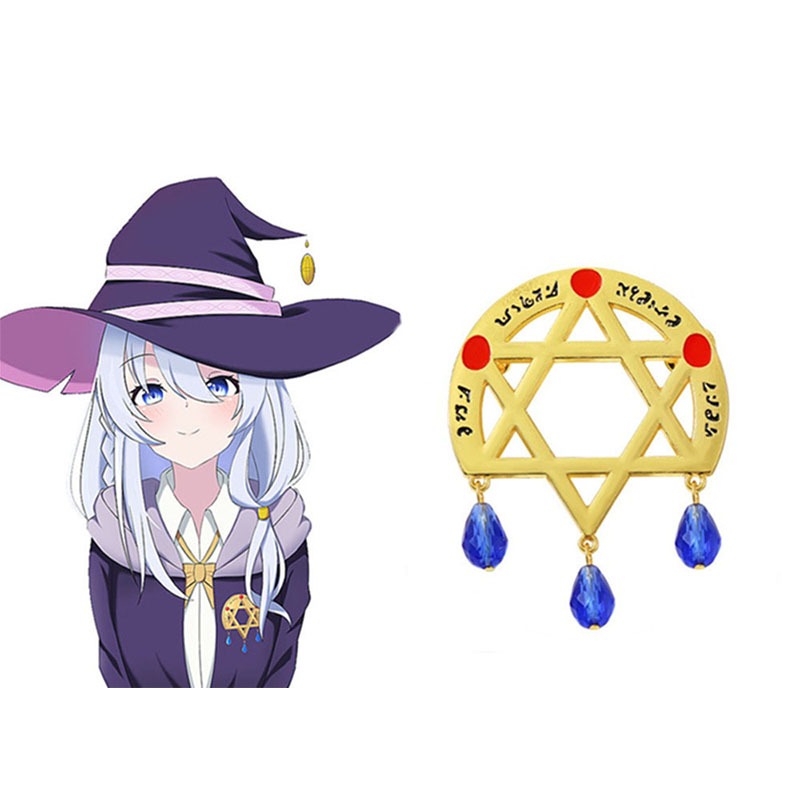 Trâm cài kim loại cho cosplay anime manga với chủ đề phù thủy - Hành trình của Elaina, món quà độc đ