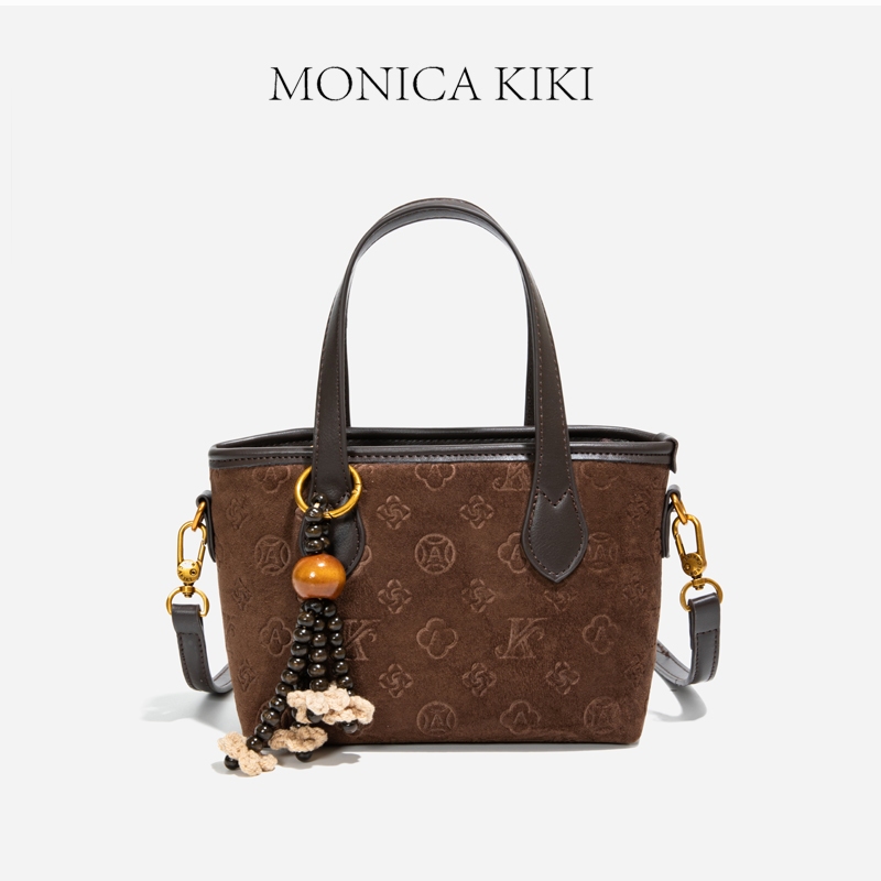 MONICA KIKI Retro Frosted Niche Túi xách nữ đi lại Túi Messenger