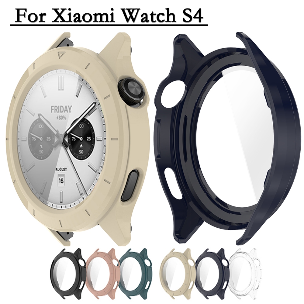 Bao Da Cho Xiaomi Watch S4 Vỏ Bảo Vệ Có Kính Cường Lực PC Vỏ Đồng Hồ Bảo Vệ Cho Xiaomi Watch S4