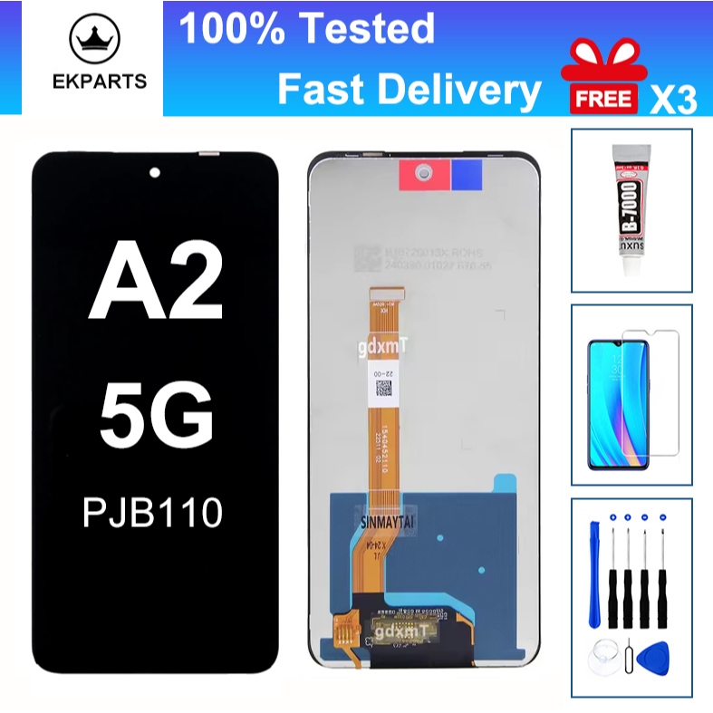 Màn Hình LCD Thử Nghiệm 100% Cho OPPO A2 5G PJB110 Màn Hình Hiển Thị Bộ Số Hóa Cảm Ứng Bộ Phận Thay 
